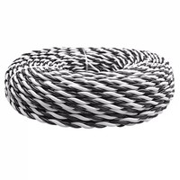 Câble d'alimentation flexible pour lampe LED à paire torsadée domestique, fil torsadé ignifuge 15/25/4mm 12-220V