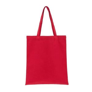 Sacs publicitaires promotionnels portables en gros, sacs de shopping en toile de couleur unie - Product Image 1