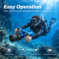 Scooter sous-marin étanche 60M, double vitesse 1,8 m/s, batterie amovible 126Wh, pour plongée et snorkeling (vente en gros)