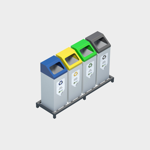 ถังขยะพลาสติกแบบพกพาหลายสี BDB BDB.12660-A 1700L พร้อมฝาปิดและที่เหยียบสำหรับเก็บขยะกลางแจ้ง - Product Image 3