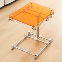 Table basse en acrylique colorée de haute qualité, style minimaliste, avec axe optique, pour la maison et l'hôtellerie
