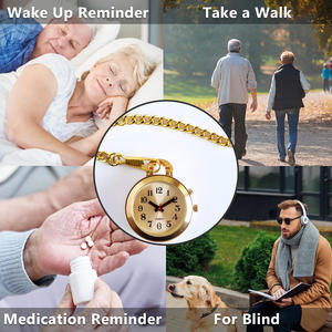 Montre porte-clés parlante en anglais américain, pendentif pour femme, montre parlante qui prononce <span class=keywords><strong>l</strong></span>'heure, <span class=keywords><strong>la</strong></span> date, <span class=keywords><strong>l</strong></span>'heure <span class=keywords><strong>d</strong></span>'alarme pour les personnes âgées ou aveugles - Product Image 6