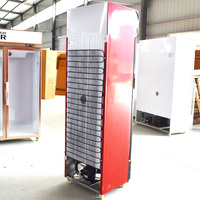 Réfrigérateur-Vitrine Verticale Commerciale à Porte Simple pour Supermarché, Refroidisseur de Bières et Boissons Fraîches avec Porte en Verre