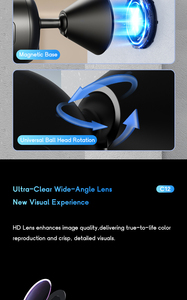 O Kam Pro 2MP Mini Không Dây Pin Máy Ảnh Chuyển Động Báo Động Đầy Màu Sắc Tầm Nhìn Ban Đêm An Ninh Trong Nhà Dễ Thương Camerawith Magnetic Chủ - Product Image 4