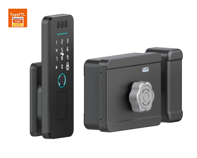 Tuya Smart Lock for Steel Doors Digital Password & Memory Card WiFi Connectivity for Home Hotel Gate Use for Wood Aluminum Door
