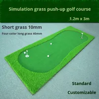 Appareil de pratique de putting d'intérieur portable de 1.5m du fabricant Tapis de putting d'herbe de simulation artificielle d'entraînement de swing de golf personnalisé