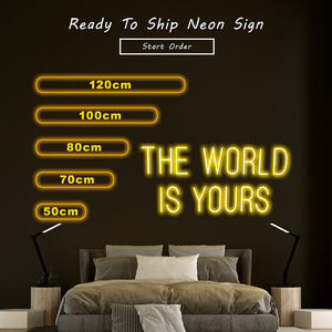 Enseigne lumineuse à LED personnalisée pour la décoration de la maison et du centre commercial Enseignes lumineuses à LED personnalisées pour la publicité de fête de mariage-le monde est à vous - Product Image 3
