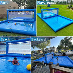 Jeu d'eau personnalisé terrain de volley-ball gonflable extérieur flottant piscine de filet de volley-ball gonflable de plage d'arrière-cour - Product Image 4
