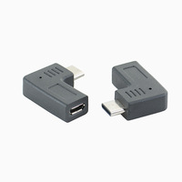 Tout nouveau type-c mâle vers Micro 5P femelle coude adaptateur sortie cc pour téléphone portable Android/tablette/ordinateur portable charge de données