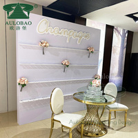 Porte-bouteilles de vin décoratifs pour événements de fête Champagne Wall Backdrop