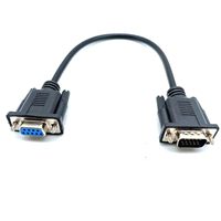 Cable de dispositivo de computadora RS232 de 4,5mm, VGA macho a DB9 hembra, chaqueta de PVC con blindaje trenzado DB9F a HD15M en Stock