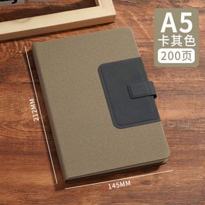 Carnet A5 en PU avec couverture rigide, porte-cartes, boucle magnétique, agenda de haute qualité, logo personnalisé pour entreprise, cadeaux d'affaires - Product Image 2