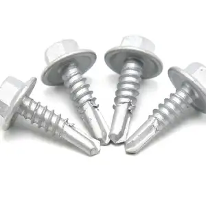 Prix de gros Din7504 Parafuso Auto Brocante taille personnalisée en acier inoxydable au carbone tête hexagonale 2.5 vis auto-perceuses - Product Image 1