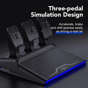 Volante de Carreras PXN V99PC Auténtico con Force Feedback Real y Volante de Carreras Desmontable de 270/900 Grados para Simulador - Product Image 3