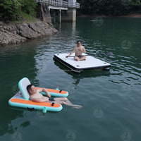 Personnalisé Géant 3m Par 2m Eau Mer Lac Quai De Pêche Flotteurs Dock Gonflable Flotteurs Avec Moteur