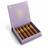 Caja de Embalaje Rígida Personalizada para Cigarros, con Revestimiento Corrugado en Relieve, Recubrimiento UV de Cuatro Colores, para Almacenamiento de Cigarros Hechos a Mano y Exhibición en Tiendas