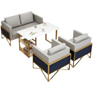 Canapé de bureau en tissu avec structure métallique, design moderne et durable pour chambre et bureau - Product Image 5