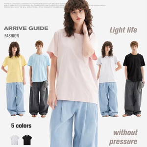 T-shirt personnalisé avec logo imprimé pour l'été 2026, vente en gros, mélange 76,5% coton 23,5% polyester, t-shirt confortable - Product Image 1