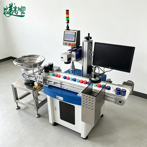Alimentador automático de tapas con máquina de marcado láser para la impresión precisa de códigos QR en tapas, marcado duradero para materiales plásticos y metálicos - Product Image 5