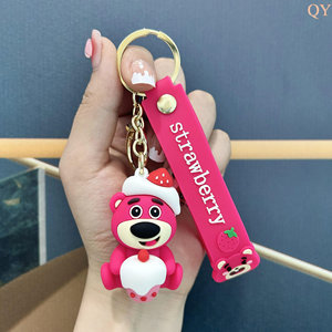 QY dessin animé ours personnage porte-clés mignon ours pendentif téléphone breloque sac breloque porte-clés voiture accessoire - Product Image 3