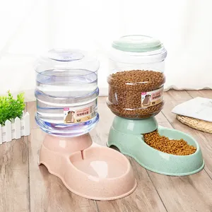 Modern Adjustable <b>Automatic</b> Dog & Cat Feeding <b>Water</b> Bowl with Plastic <b>Dispenser</b>-Pet Supplies - Product Image 1