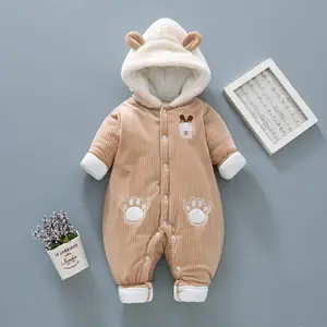 OEM Direct Supplier Organic Cotton Newborn Rompers Set Long Sleeved Side Snap Baby Onesie Summer Print Baby Girl Rompers Clothes