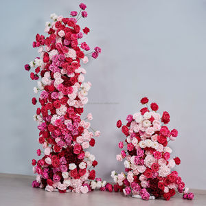Composition florale artificielle de luxe, <span class=keywords><strong>colonne</strong></span> florale de mariage, décoration de fond en roses <span class=keywords><strong>pour</strong></span> fête, événement, cérémonie, décoration de scène - Product Image 3