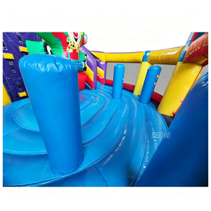 Château gonflable commercial Circus World <span class=keywords><strong>pas</strong></span> <span class=keywords><strong>cher</strong></span> avec toboggan et mur d'escalade, aire de jeux gonflable extérieure - Product Image 3