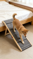 Rampe d'escalier pliable pour chien en bambou, réglable en hauteur sur 5 niveaux, design pliable, pour hôtel, extérieur, escaleras para perros