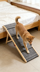 Escaleras Plegables de Bambú para Mascotas, Ajustables en 5 Alturas, Rampa Plegable para Perros, para Coche, Rampas Largas, Escaleras para Perros - Product Image 4