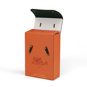 Double layered wine <b>bottle</b> packaging, large folding paper <b>box</b>, can be customized according to needs - Product Image 4