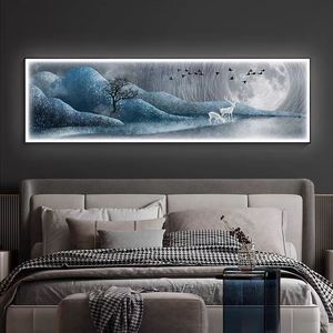 <span class=keywords><strong>Peinture</strong></span> murale luxueuse 120*40 avec éclairage, nouveaux produits, décoration <span class=keywords><strong>intérieure</strong></span> pour salon, objet d'art pour la <span class=keywords><strong>maison</strong></span> - Product Image 1