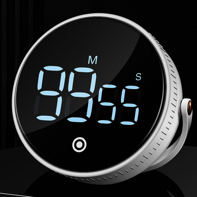 Large Screen Plastic Rotary Desk Timer Countdown E-learning Reminder Timer Kitchen Magnetic Timer