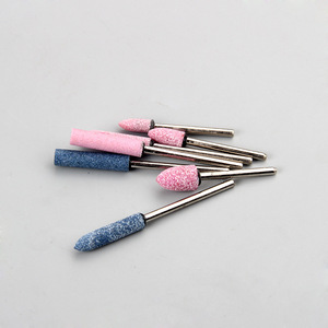 Meules en céramique de silex de qualité supérieure, ovales/cylindriques, en boîte, têtes de meulage rouges - Product Image 1