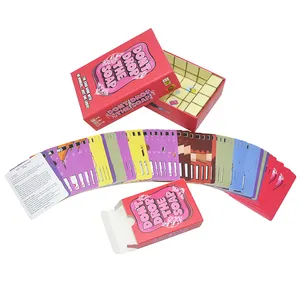 Custom Printing Party Funny Game Cards For Adults Factory Printed Pink Bathroom Disgusting Multiplayer Card Game