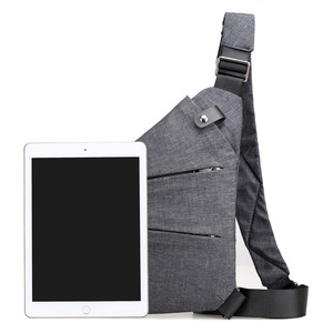 Bolso cruzado para <span class=keywords><strong>hombre</strong></span> de nailon para hombro derecho, ligero, a rayas, para negocios y viajes, de gran capacidad, simple y ajustado - Product Image 1