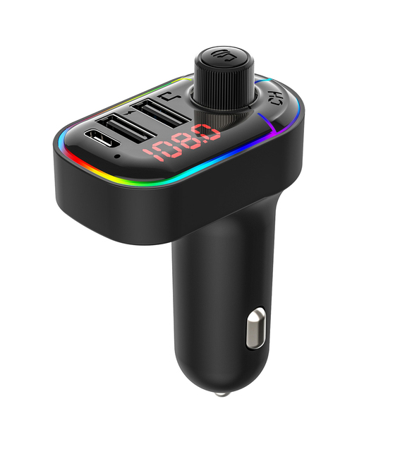 Hotselling 3.1A Usb Car Charger Fm Transmitter Black for Smart Phone Support OEM Customize