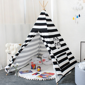 Casa de juego niño Casa de lona de algodón tipi <span class=keywords><strong>indio</strong></span> Inicio> comparar Producto> polos tienda playa caña tipi - Product Image 1