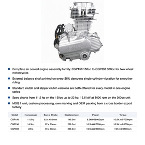 Ensemble Moteur de <span class=keywords><strong>Moto</strong></span> 150cc 175cc 200cc 250cc 300cc Refroidi par Air avec Arbre d'Équilibrage Externe Unité Monocylindre Complète - Product Image 2