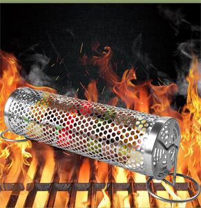 Cán Nướng Giỏ BBQ <span class=keywords><strong>Net</strong></span> ống tròn thép không gỉ nướng lưới xi lanh - Product Image 6