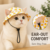Chapeau pour animaux de compagnie : Mini chapeau de paille en jean avec oreilles dégarnies, idéal pour chiens et chats, accessoire de costume pour Corgi et Teddy