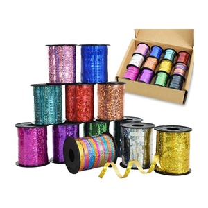 Durable Flexishine Solid Metallic Plastic Gift PP <b>Ribbon</b> Roll Curling <b>Ribbon</b> for Retail Packaging Craft Supplies - Product Image 5
