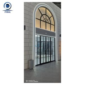 Baies vitrées en alliage d'aluminium sur mesure de style français Château avec verre teinté intelligent et poignées dorées Cadres minces - Product Image 2