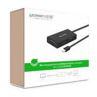 Convertidor UGREEN MD114 Mini DP a /VGA/DVI, Estación de Conexión 3 en 1 para Laptop, en Stock