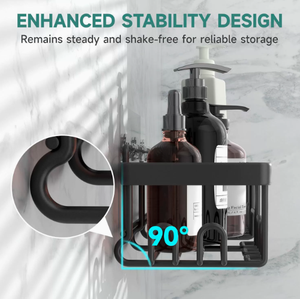 Étagère murale moderne sans perçage pour salle de bain, pour savon et articles de toilette, utilisation en appartement et en hôtel - Product Image 2