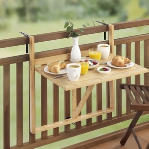 Tavolino da Balcone in Legno per Esterni, Design Moderno <span class=keywords><strong>Pieghevole</strong></span> e Portatile per il Tè del Pomeriggio - Product Image 1