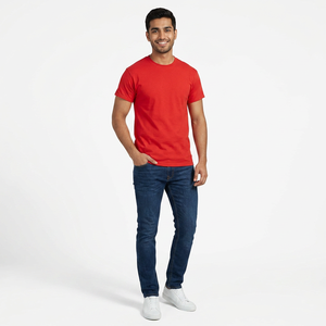 T-shirt de course unisexe vierge de haute qualité, coupe classique, en polyester/coton respirant, col rond, manches courtes, personnalisable par sublimation, pour la vente en gros - Product Image 1