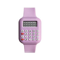 Montre-calculatrice en silicone unisexe pour enfants NYY avec écran numérique LED, montre-bracelet électronique multifonctionnelle