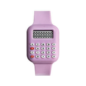 Montre-calculatrice en silicone unisexe pour enfants NYY avec écran numérique LED, montre-bracelet électronique multifonctionnelle - Product Image 4