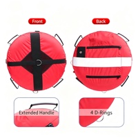 Bouée de plongée gonflable orange en PVC de sécurité avec bande réfléchissante, drapeau de signalisation, marqueur de surface pour la plongée libre et le snorkeling